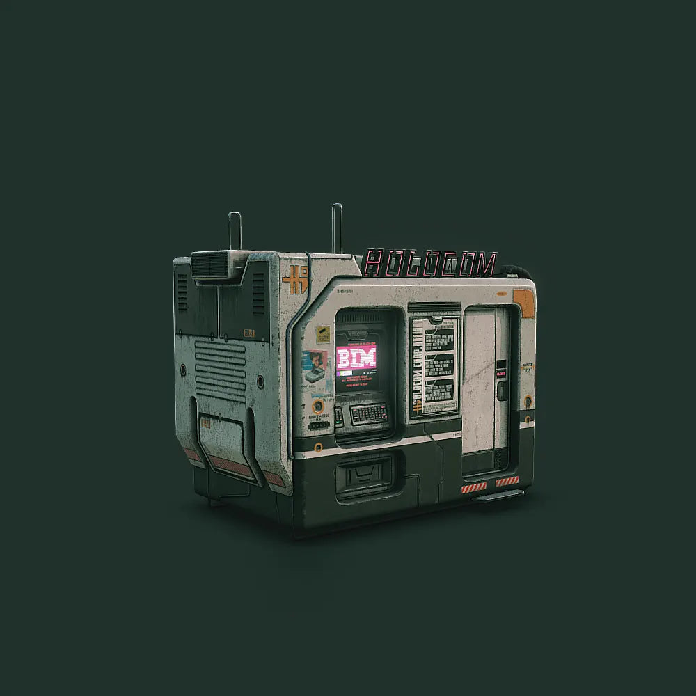 Cyberpunk Holocom Booth-3d model-Nvanc